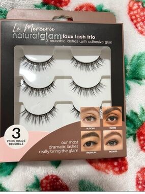 NaturalGlam Faux Lash Trio - Black